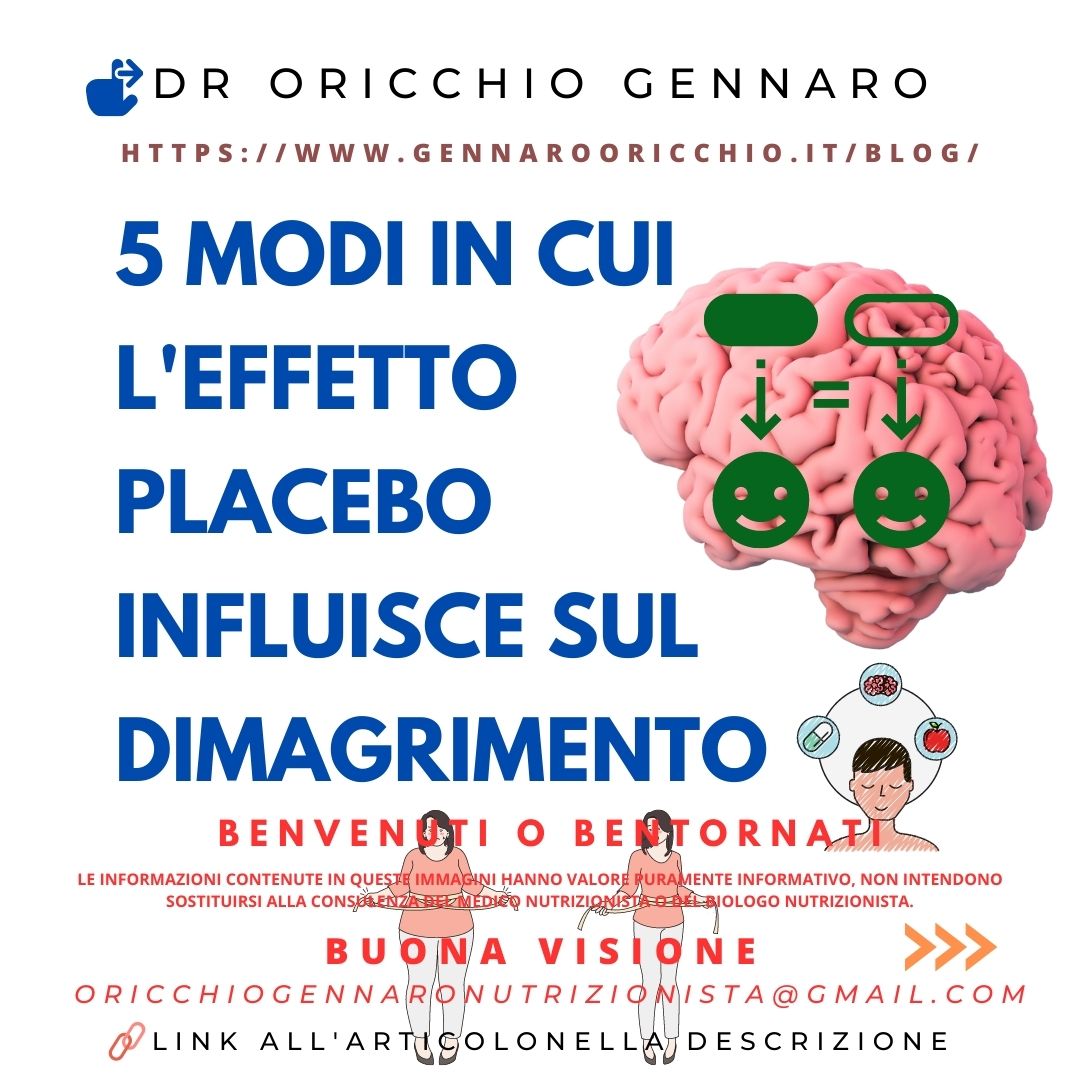 5 MODI IN CUI L'EFFETTO PLACEBO INFLUISCE SUL DIMAGRIMENTO