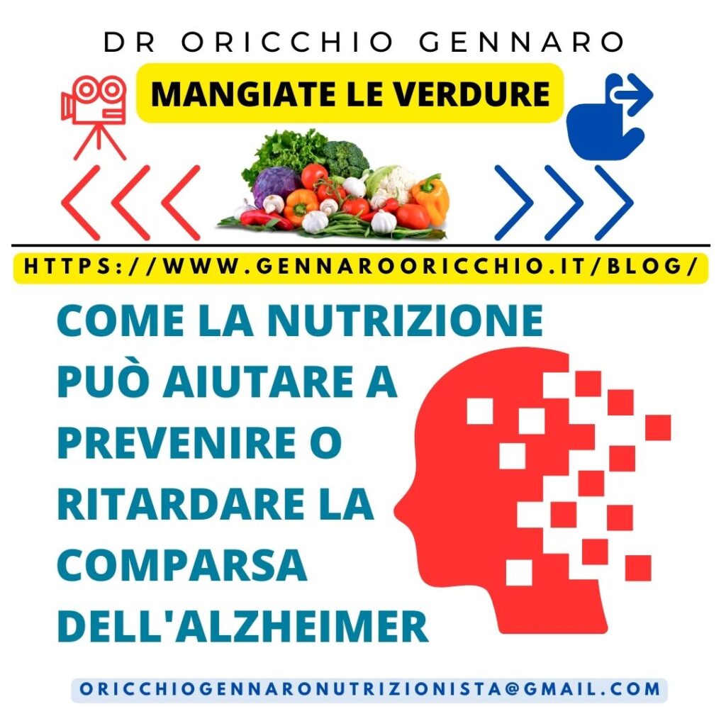 COME LA NUTRIZIONE PUÒ AIUTARE A PREVENIRE O RITARDARE LA COMPARSA DELL'ALZHEIMER