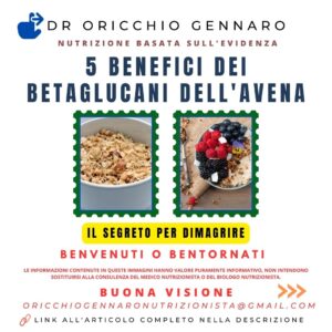 5 BENEFICI DEI BETAGLUCANI DELL'AVENA