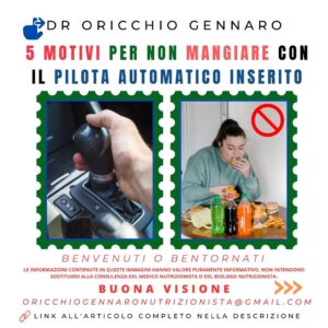 5 MOTIVI PER NON MANGIARE CON IL PILOTA AUTOMATICO INSERITO