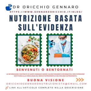 NUTRIZIONE BASATA SULL'EVIDENZA