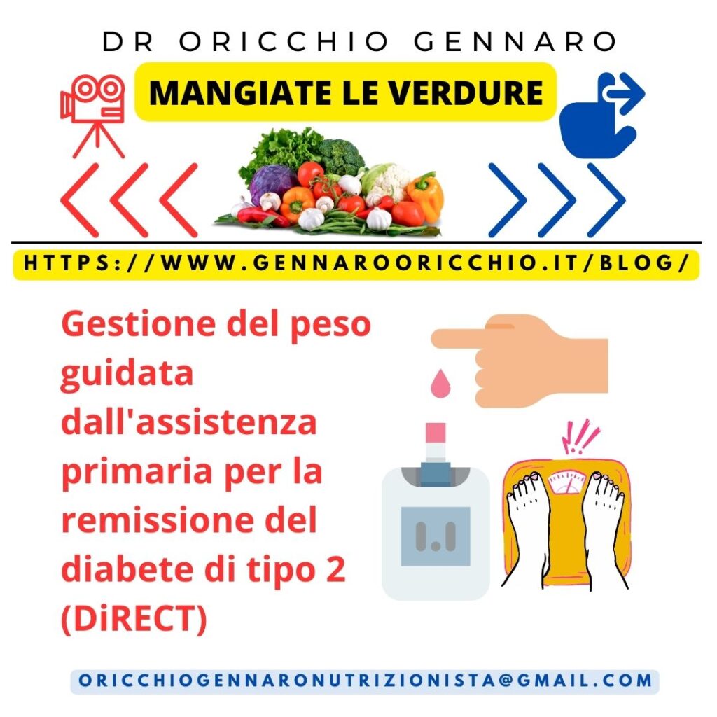 REMISSIONE DEL DIABETE DI TIPO 2 TRAMITE GESTIONE DEL PESO