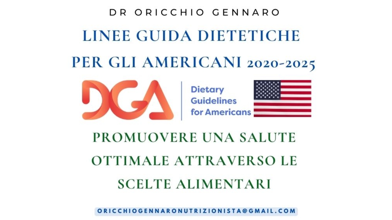 LINEE GUIDA DIETETICHE PER GLI AMERICANI 2020-2025