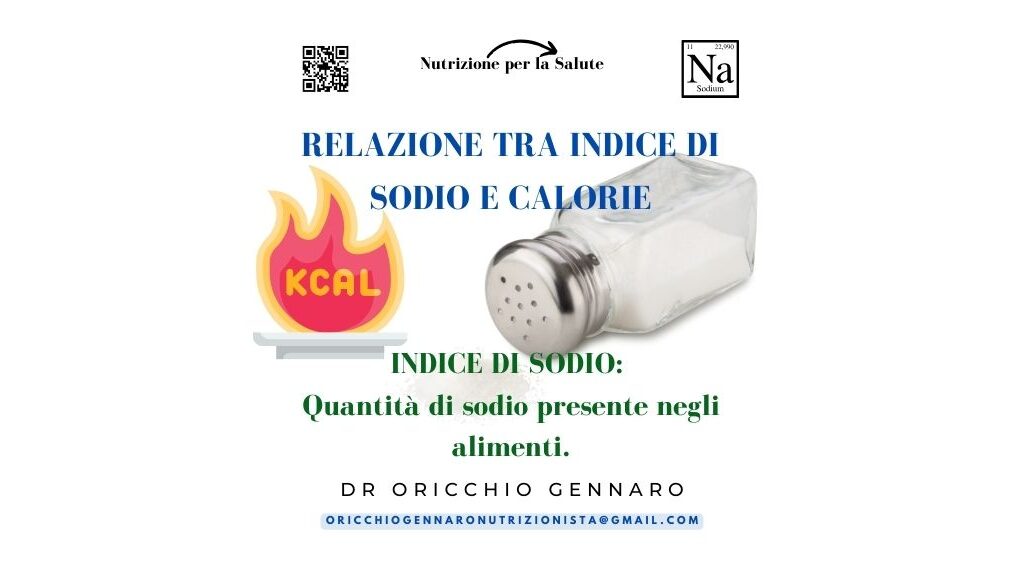 RELAZIONE TRA INDICE DI SODIO E CALORIE