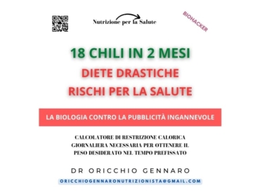 18 CHILI IN 2 MESI - DIETE DRASTICHE - RISCHI PER LA SALUTE