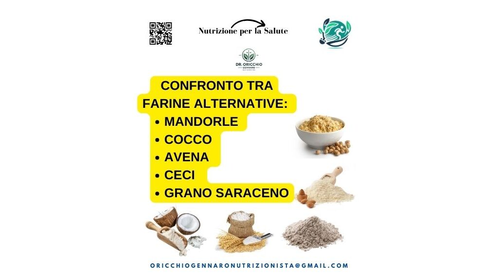 CONFRONTO TRA FARINE ALTERNATIVE: MANDORLE, COCCO, AVENA, CECI E GRANO SARACENO